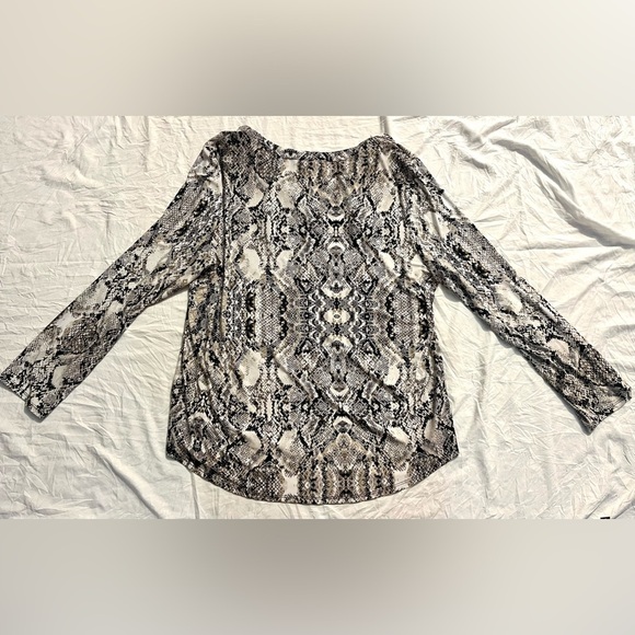 INC International Concepts Animal Print Zip Detail Shirt Women's Top Size XXL - Picture 15 of 16